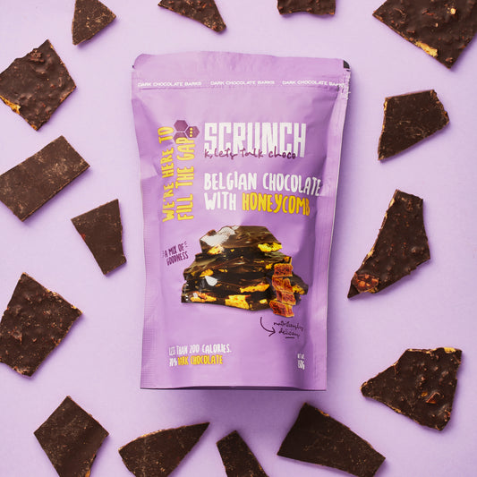 Belgian Dark Chocolate Honeycomb Barks - Box of 12 x 35g