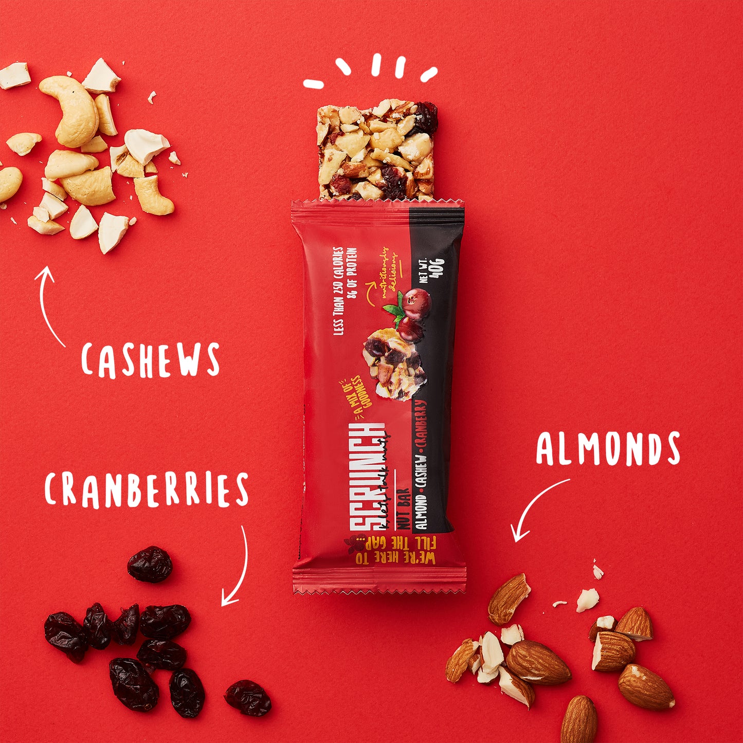 Almond, Cashew, Cranberry Bar