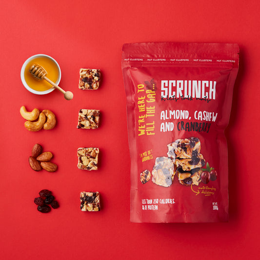 Almond, Cashew, Cranberry Clusters - Box of 12 x 40g