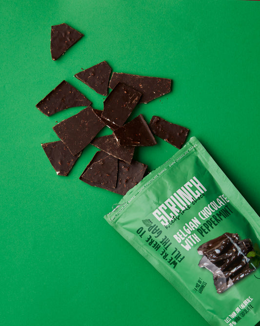 Belgian Dark Chocolate Peppermint Barks - Box of 12 x 35g