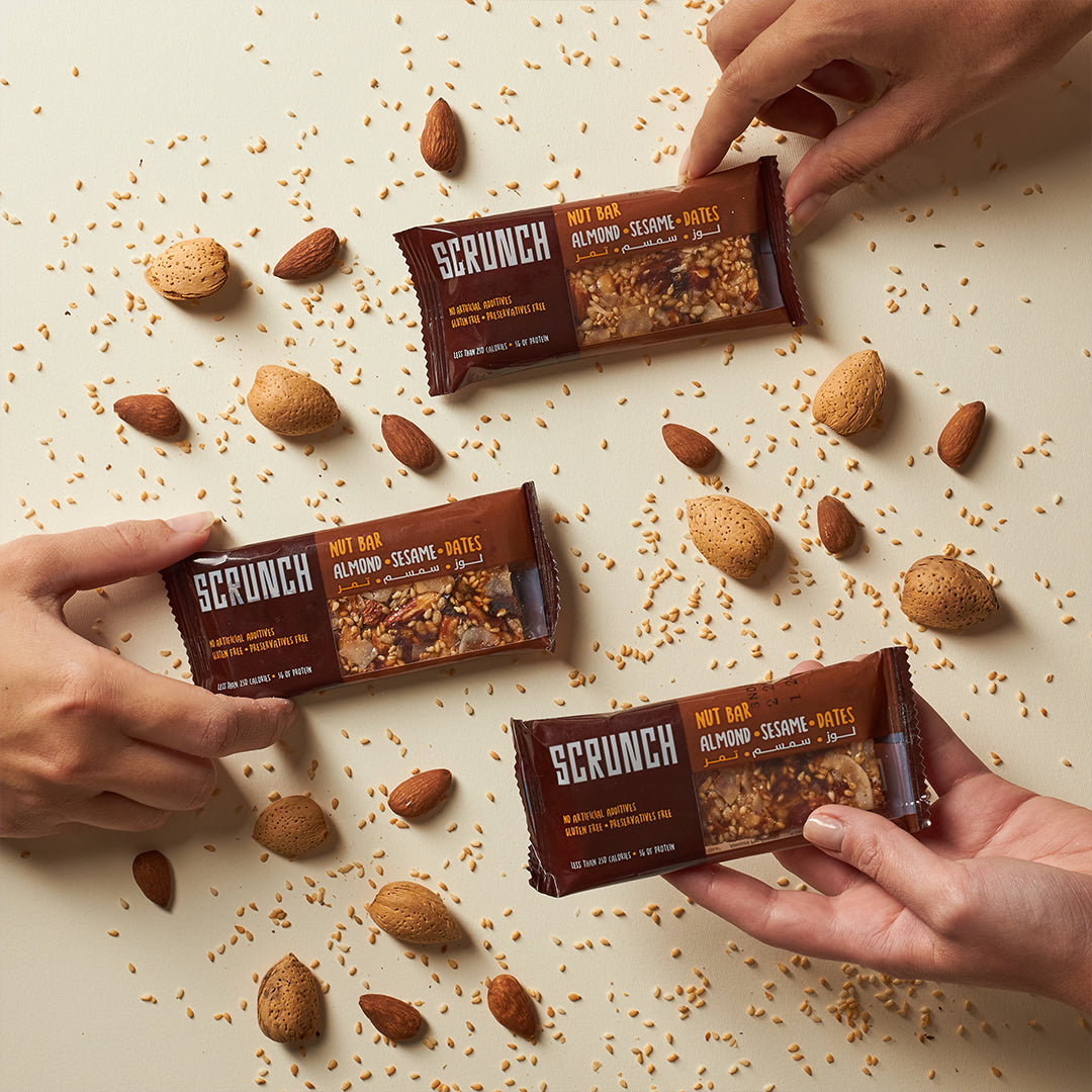 Almond, Dates, Sesame Bar