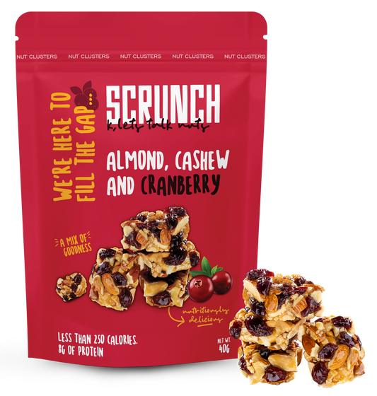 Almond, Cashew, Cranberry Clusters - 40g