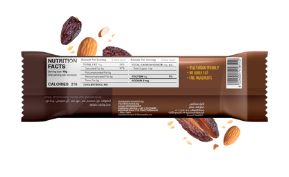 Almond, Dates, Sesame Bar