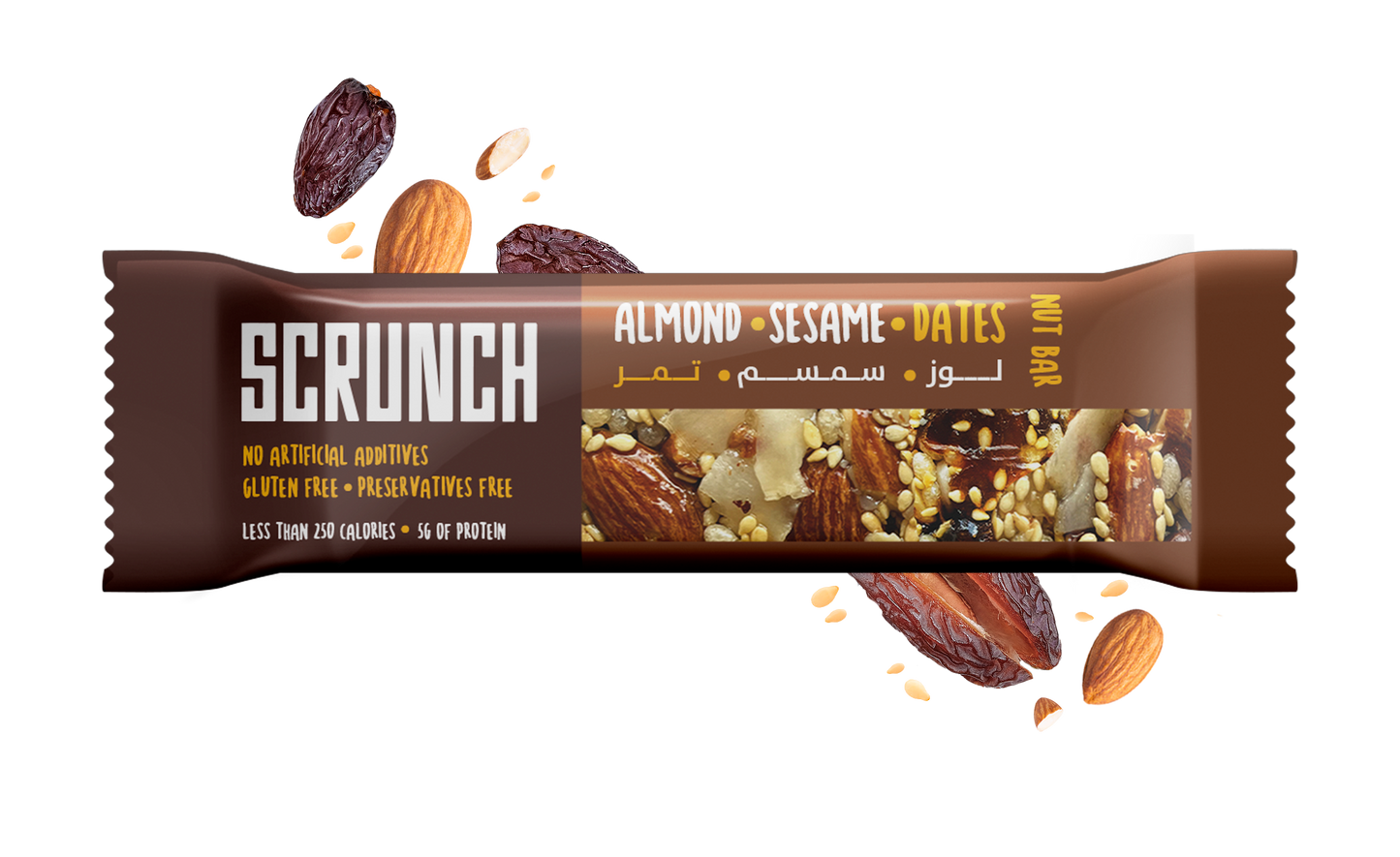 Almond, Dates, Sesame Bar