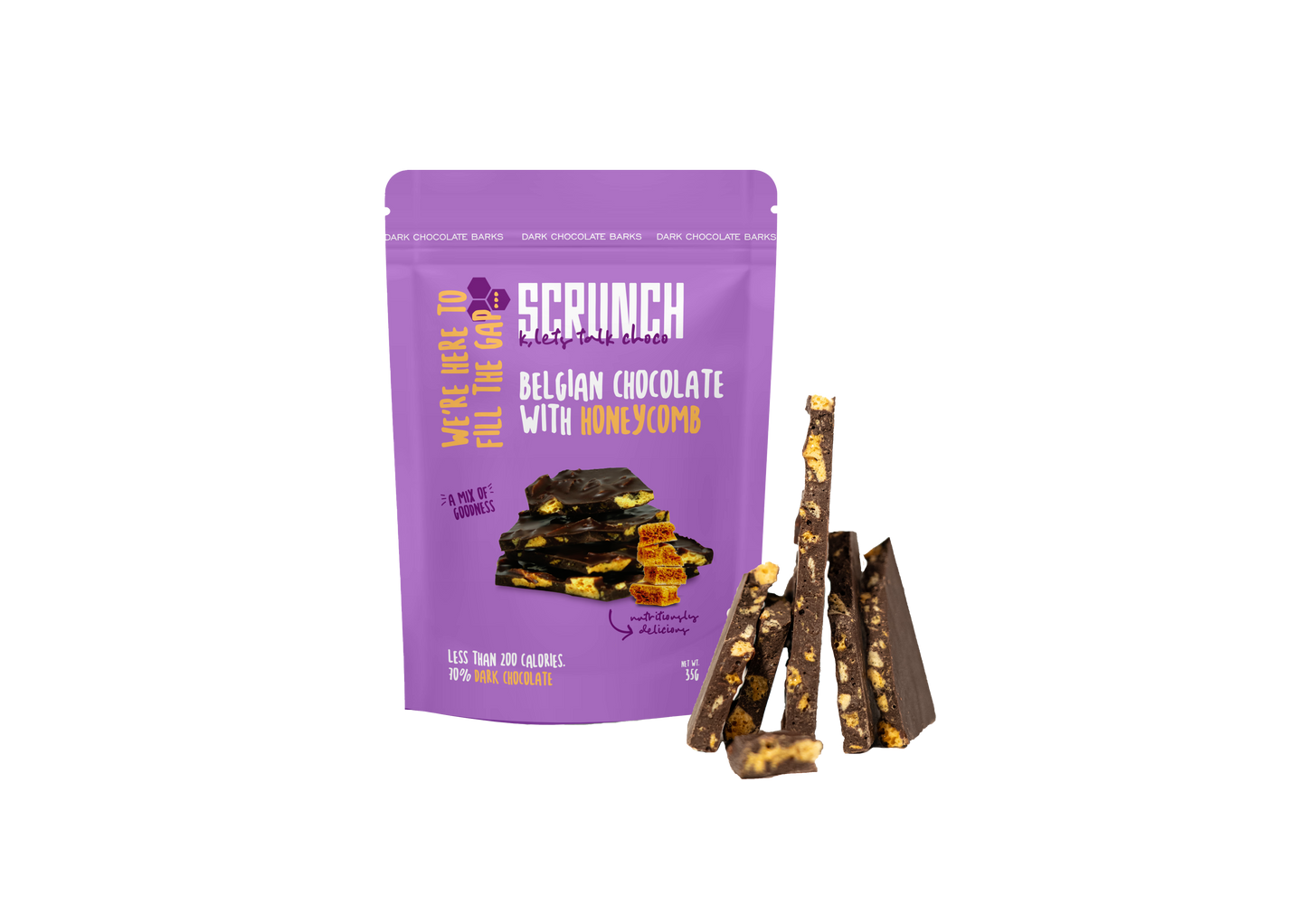 Belgian Dark Chocolate Honeycomb Barks