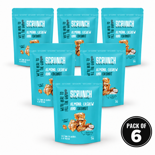 Almond, Cashew & Coconut Clusters - Box of 6 x 200g