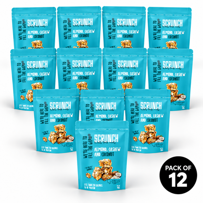 Almond, Cashew & Coconut Clusters - Box of 12 x 40g