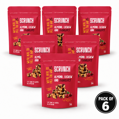 Almond, Cashew, Cranberry Clusters - Box of 6 x 200g