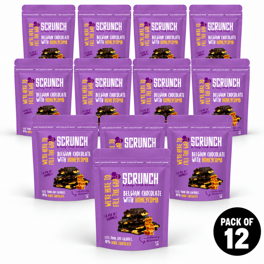 Belgian Dark Chocolate Honeycomb Barks - Box of 12 x 35g