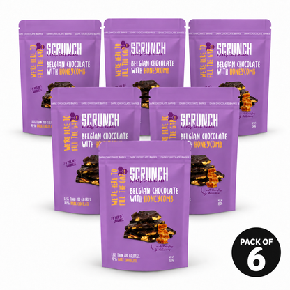 Belgian Dark Chocolate Honeycomb Barks - Box of 6 x 150g