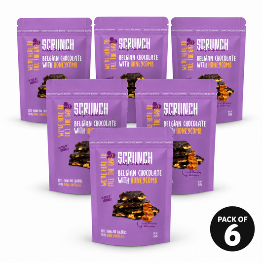 Belgian Dark Chocolate Honeycomb Barks - Box of 6 x 150g